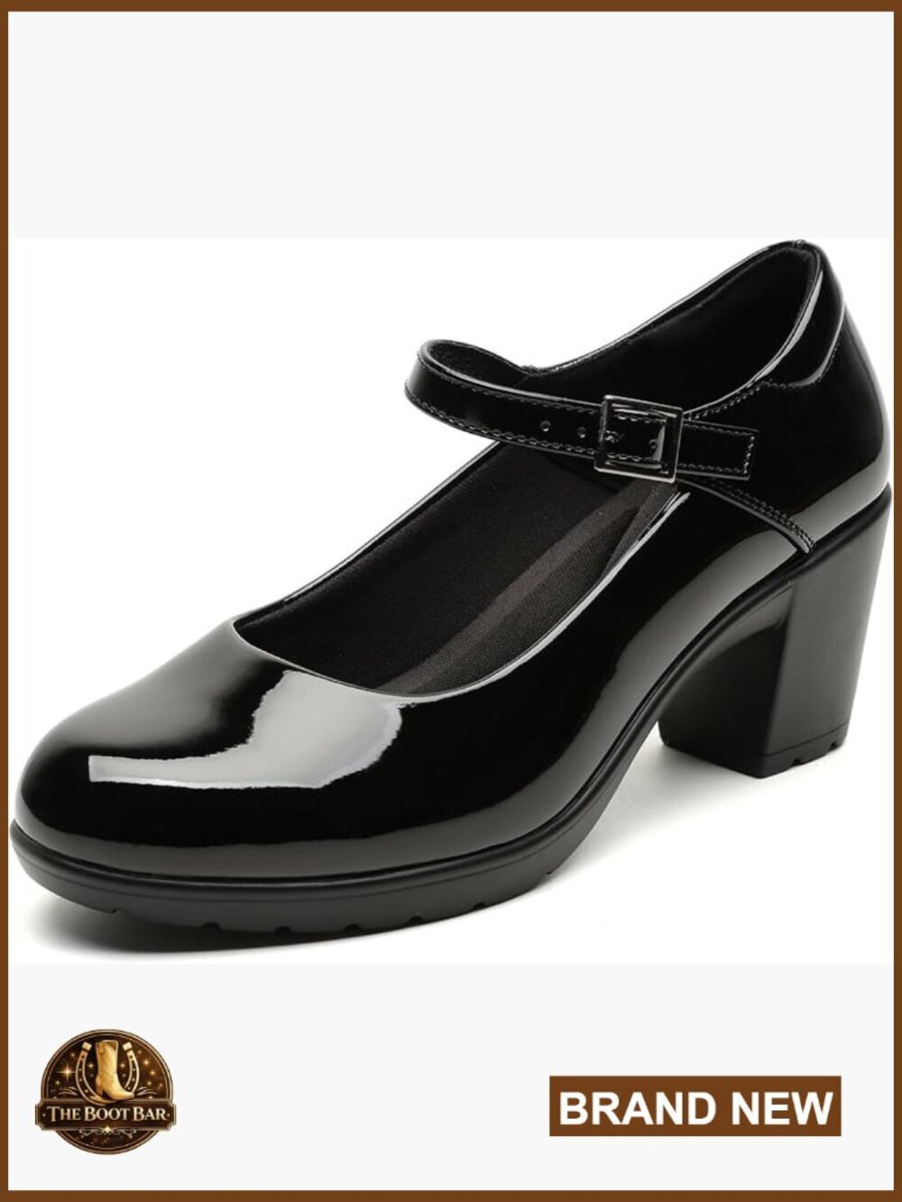 Chunky Low Block Heels Mary Jane Pumps Dressy Work Platform Shoes